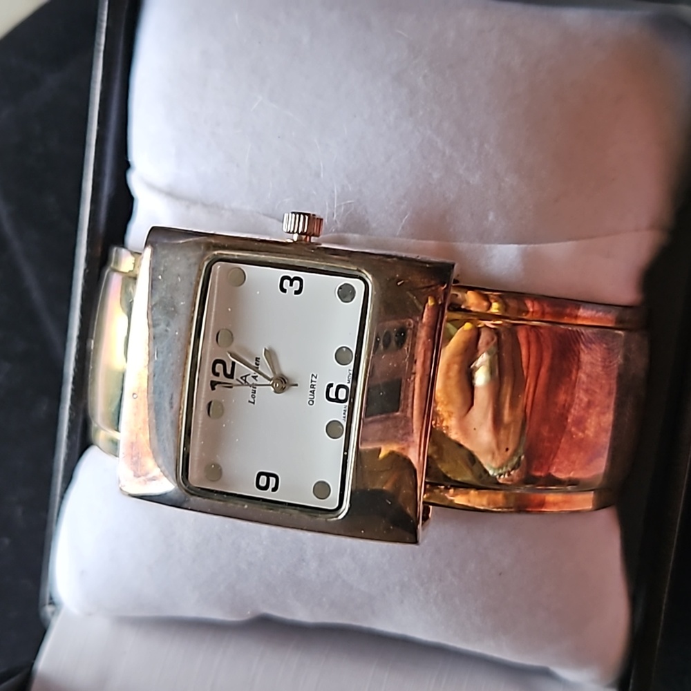 Watch, silver cuff